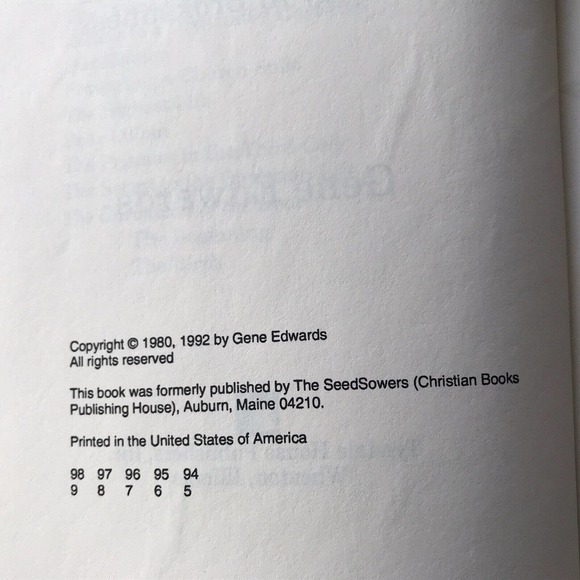 A Tale of Three Kings : A Study in Brokenness by Gene Edwards (1992, Perfect) - Picture 3 of 3